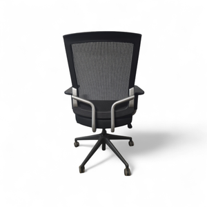lot 118 image: SitOnIt Black Mesh Task Chair Retails new for $599SitOnIt