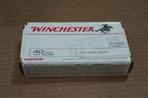 lot 145 image: 50 Winchester .40 S&W 165 Gr FMJ Ammo