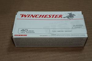 lot 146 image: 50 Winchester .40 S&W 165 Gr FMJ Ammo