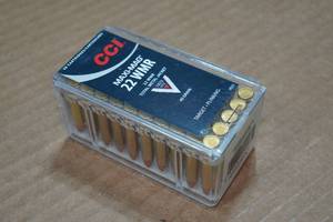 lot 156 image: 50 CCI Maxi-Mag .22 WMR 40 GR TMJ Ammo
