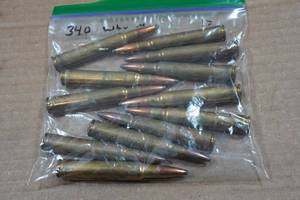 lot 168E image: 12 .340 Weatherby Mag SP Ammo