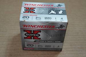 lot 184 image: 25 Winchester Super-X 20 Gauge 2-34 4 Shot Shotshells