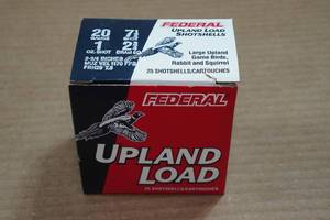 lot 192 image: 25 Federal Field & Range 20 Gauge 2-34 7-12 Shot Shotshells