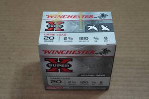 lot 199 image: 25 Winchester Super-X 20 Gauge 2-34 8 Shot Shotshells
