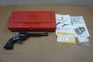 lot 1C image: 2009 Ruger New Model Single-Six .17 HMR Single-Action Revolver - 6.5 Barrel