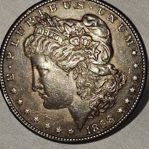 lot 3 image: 1898 Morgan Dollar $1 Beautiful Patina XF Plus