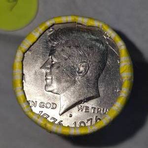 lot 9 image: Treasury Roll Unsearched Kennedy Halfs 50c