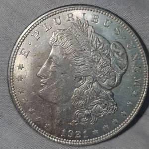lot 33 image: 1921 Morgan D $1 AU Plus