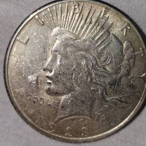 lot 45 image: 1923 S Peace Dollar $1 VF