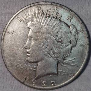 lot 56 image: 1922 D Peace Dollar $1