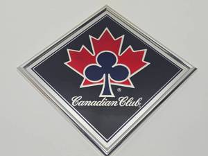 lot 32 image: Vintage 70s-80s CANADIAN CLUB Advertising Whiskey Mirror Bar Sign