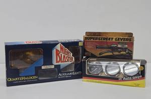 lot 42 image: 3 NOS Unused Vintage Hot Rod &amp Motorcycle Parts  Accessories