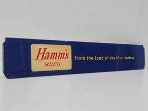 lot 47 image: Original 1950s Glass HAMMS BEER Telephone Booth Sign