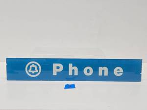 lot 49 image: Original 1960s-70s Glass Telephone Booth Sign #2