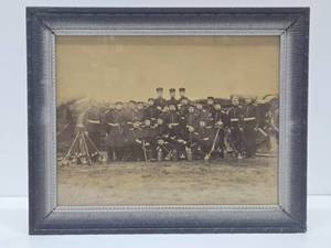 lot 53 image: Antique Framed Military Photo #2