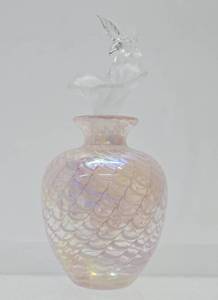 lot 65 image: Lovely Vintage Iridescent Perfume Bottle wStopper