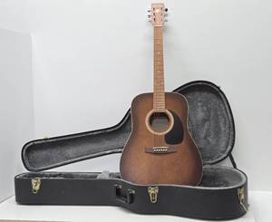 lot 76 image: Very Nice Wild Cherry Acoustic Guitar by Art &amp Lutherie - Made in Canada