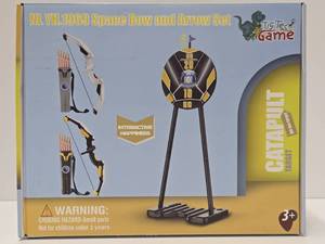 lot 135 image: Brand New 1969 Space Bow &amp Arrow Game Set wCatapult Target