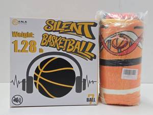 lot 136 image: Brand New Size 7 Silent Basketball &amp Basketball Blanket