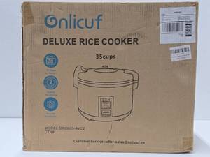 lot 140 image: Brand New ONLICUF Deluxe Rice Cooker - 35 Cups