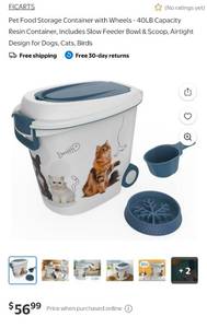 lot 146 image: Brand New Pet Food Storage Container