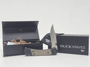 lot 163 image: Like-New or New BUCK Folding Knife Model 110 wBox