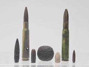 lot 165 image: Group of Genuine Vintage &amp Antique Military Ammo Rounds  Bullets etc
