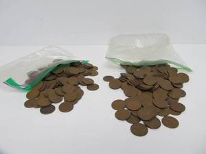 lot 184 image: Unsearched Estate Lot of Old US Wheat Pennies
