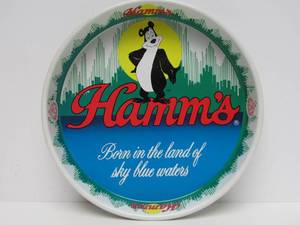 lot 192 image: Vintage HAMMS Beer Metal Advertising Tray