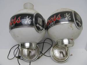 lot 209 image: Vintage COORS LIGHT Beer Advertising Bar Light Lamps or Sconces