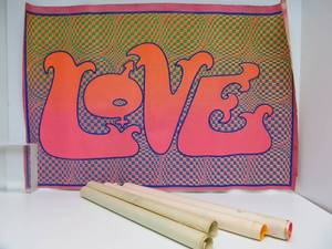 lot 216 image: Great Estate Lot of 5 Vintage 1960s-70s Posters - Including Black Light Posters