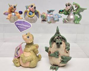 lot 228 image: Group of Franklin Mint MOOD DRAGONS &amp Signed Numbered Dragon Figure