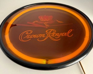 lot 208 image: Working Vintage CROWN ROYAL Neon Advertising Clock&nbsp