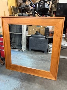 lot 283 image: Excellent Quality and Condition Large Danish Modern Square Wall Mirror