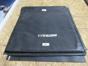 lot 100 image: NEW Vinyl Tarp Remnant - 7 x 16  Black  White Vinyl tarp - 7 oz. Lightweight Duty