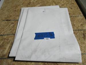 lot 105 image: NEW Vinyl Tarp Remnant - 6 x 15  Black  White Vinyl tarp - 13 oz. Midweight Duty