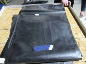 lot 107 image: NEW Vinyl Tarp - 6 x 16  Black  White Vinyl tarp - 13 oz. Midweight Duty