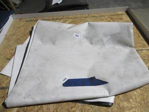 lot 108 image: NEW Vinyl Tarp - 8 x 10  Black  White Vinyl tarp - 13 oz. Midweight Duty