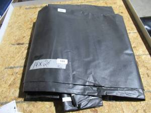 lot 109 image: NEW Vinyl Tarp - 14 x 26  Black  White Vinyl tarp - 7 oz. Lightweight Duty