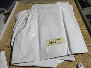 lot 111 image: NEW Vinyl Tarp Remnant - 10 x 16  Black  White Vinyl tarp - 13 oz. Midweight Duty