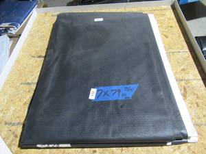 lot 112 image: NEW Vinyl Tarp Remnant - 7 x 79  Black  White Vinyl tarp - 13 oz. Midweight Duty