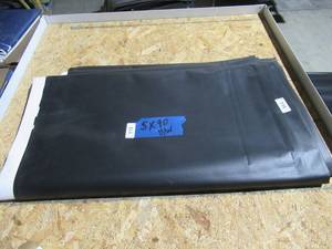 lot 115 image: NEW Vinyl Tarp Remnant - 5 x 90  Black  White Vinyl tarp - 13 oz. Midweight Duty