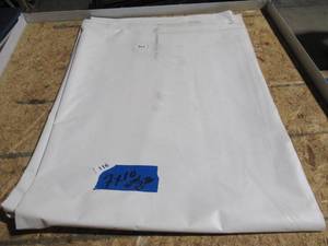 lot 116 image: NEW Vinyl Tarp - 7 x 10  White  White Vinyl tarp - 13 oz. Midweight Duty