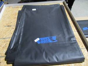 lot 119 image: NEW Vinyl Tarp - 6 x 43  Black  White Vinyl tarp - 13 oz. Midweight Duty