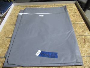 lot 122 image: NEW Vinyl Tarp Remnant - 9 x 16  Gray  White Vinyl tarp - 7 oz. Lightweight Duty