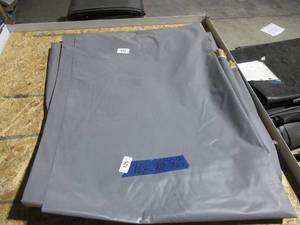 lot 125 image: NEW Vinyl Tarp Remnant - 16 x 20  Gray  White Vinyl tarp - 7 oz. Lightweight Duty