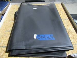 lot 130 image: NEW Vinyl Tarp Remnant - 5 x 60  Black  Black Vinyl tarp - 20 oz. Heavyweight Duty