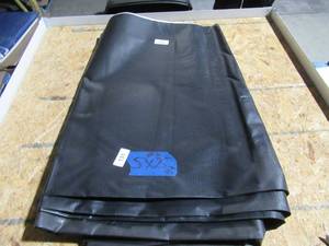 lot 131 image: NEW Vinyl Tarp Remnant - 5 x 25  Black  White Vinyl tarp - 7 oz. Lightweight Duty