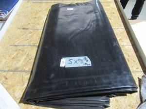 lot 135 image: NEW Vinyl Tarp Remnant - 5 x 91  Black  Black Vinyl tarp - 20 oz. Heavyweight Duty