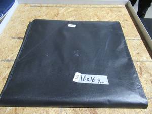lot 145 image: NEW Vinyl Tarp - 16 x 16  Black  White Vinyl tarp - 9 oz. Lightweight Duty